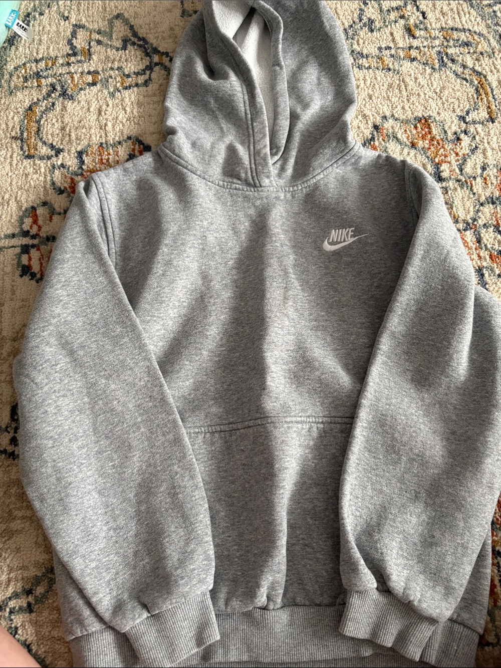 Nike Gray Hoodie with White Swoosh Logo
